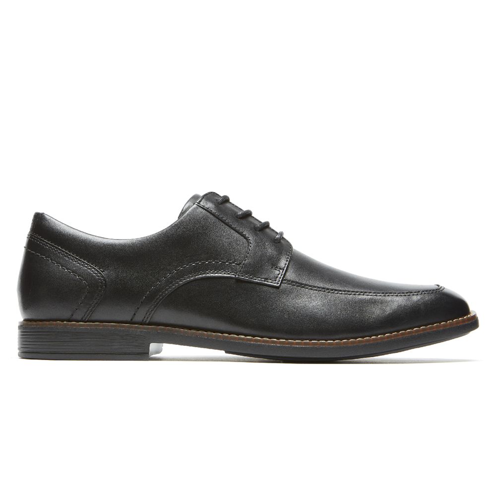 Rockport Men's Slayter Apron Toe Oxfords - Black - USA (1763RHOGP)